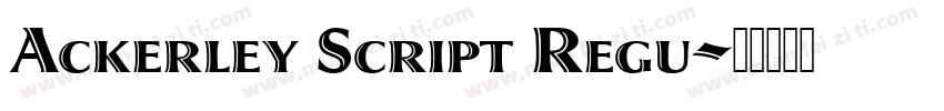 Ackerley Script Regu字体转换